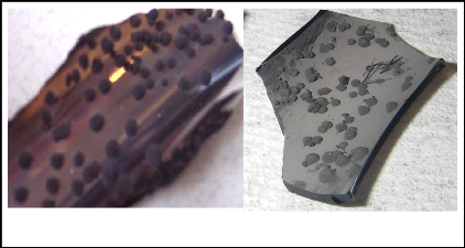 Photo of a dark material showing nanotubes